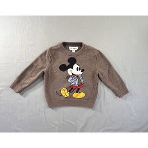Baby Gap Mickey Mouse Heather Brown Long Sleeve Sweater Toddler 3 Years‎